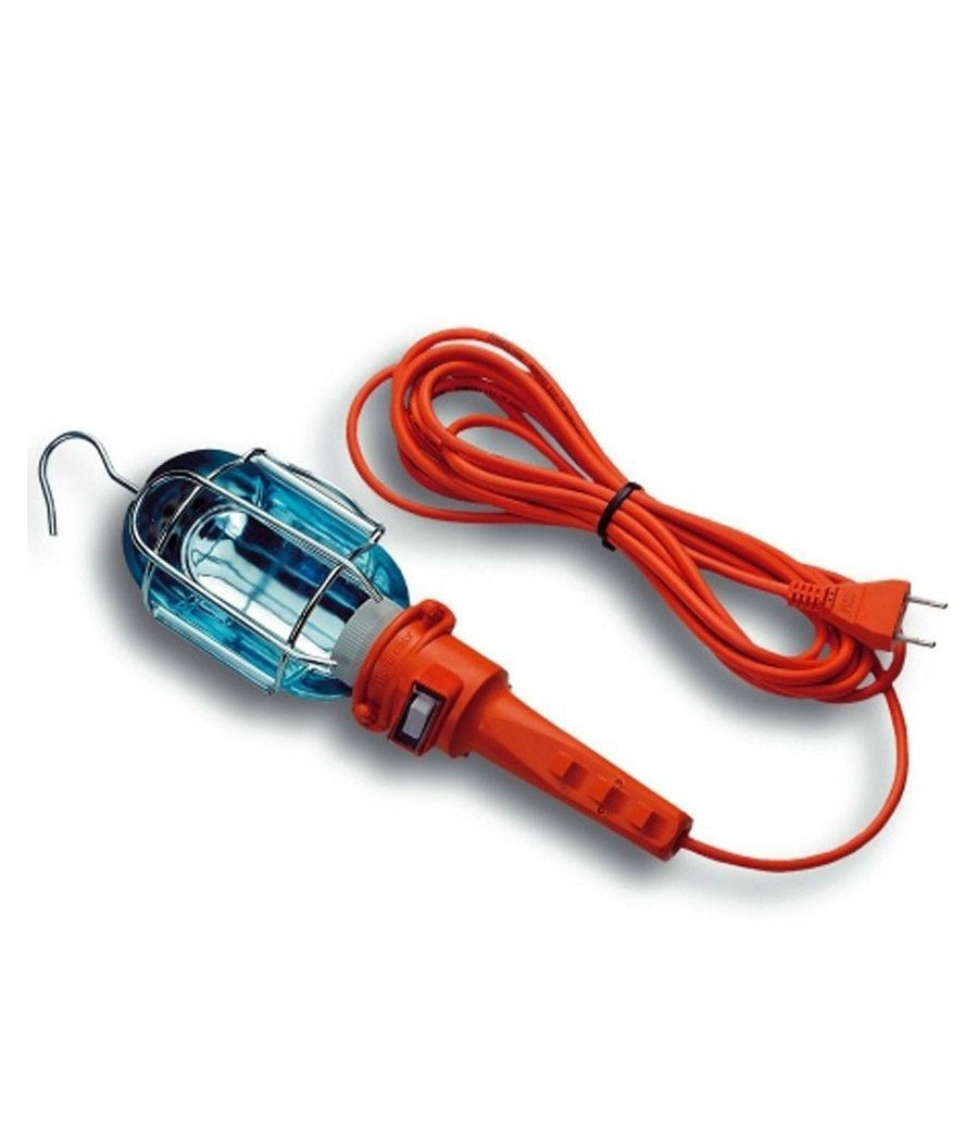 Lampada Portatile Con 10 Mt Di Cavo Gancio Lavoro Viaggio Auto Camper Roulotte - immagine 2