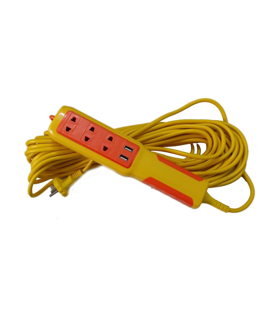 Lampada Torcia 18 Led Smd Lavoro Gancio 15mt Ciabatta Corrente 2 Usb 220v - immagine 2