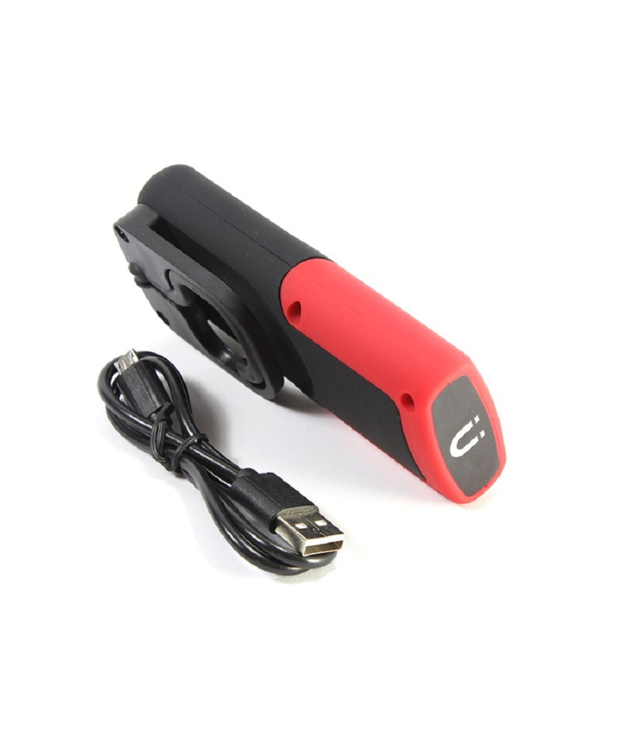 Lampada Torcia Lavoro Calamita Portatile Led Ricaricabile Base Magnetica Gancio - immagine 3