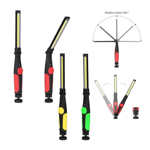 Lampada Torcia Lavoro Calamita Portatile Ricaricabile Slim Regolabile Led Cob