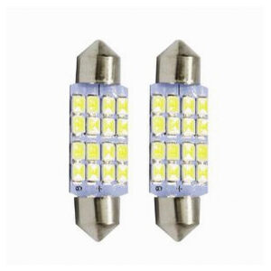 Lampadine Di Posizione 12v 16led 39mm Lampadine Ultra Luminose Maxtech Sv8.5-3528