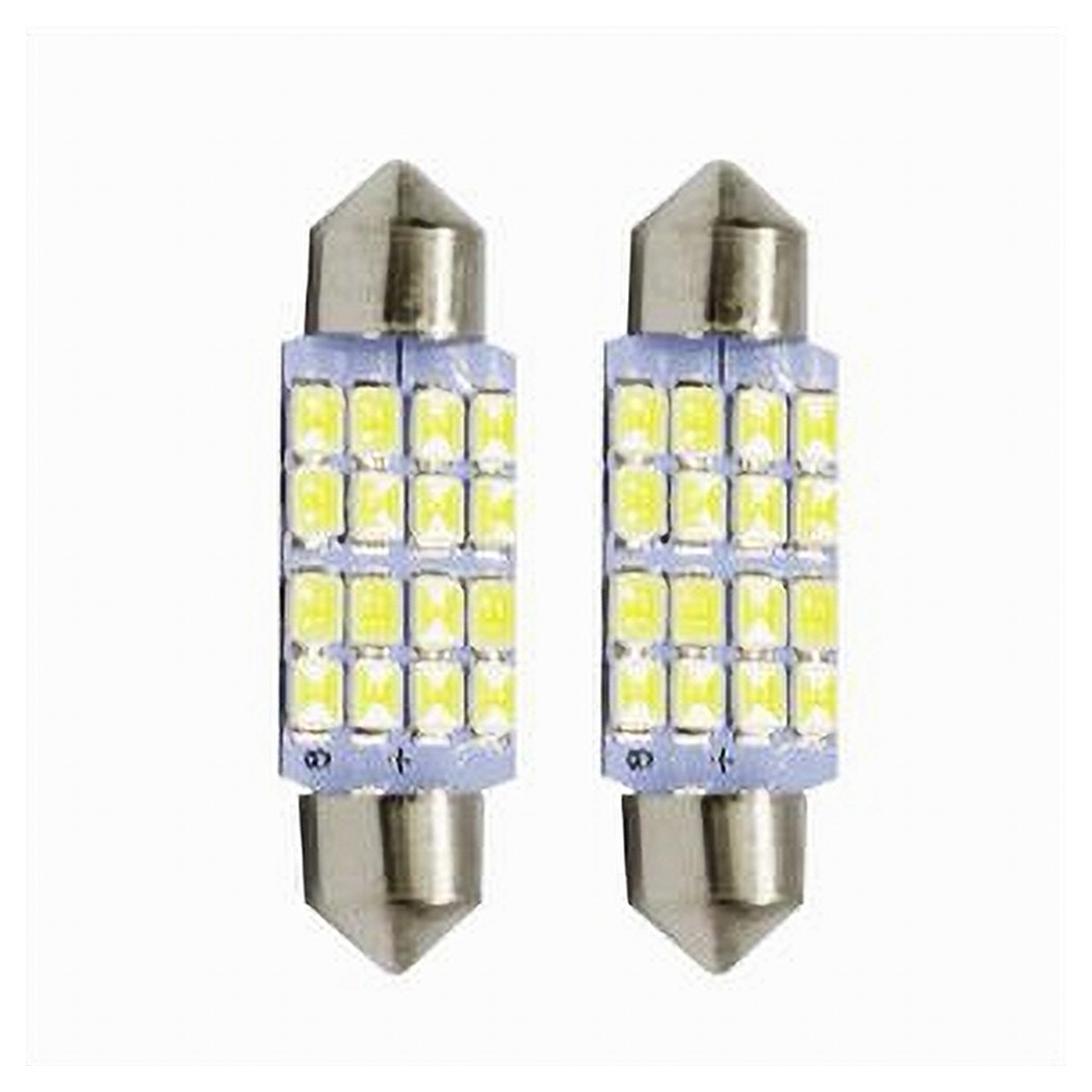 Lampadine Di Posizione 12v 16led 39mm Lampadine Ultra Luminose Maxtech Sv8.5-3528