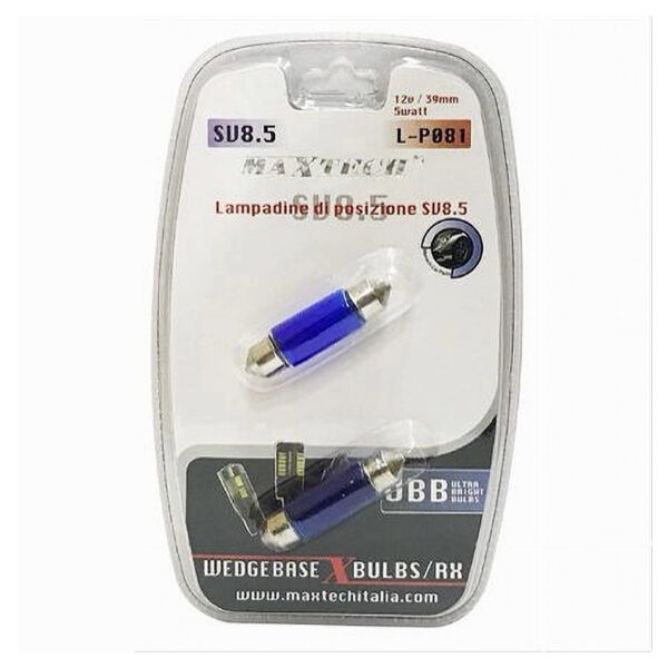 Lampadine Di Posizione Sv8.5 12v 39mm 5w Maxtech L-p081 Lampadine Ultra Luminose