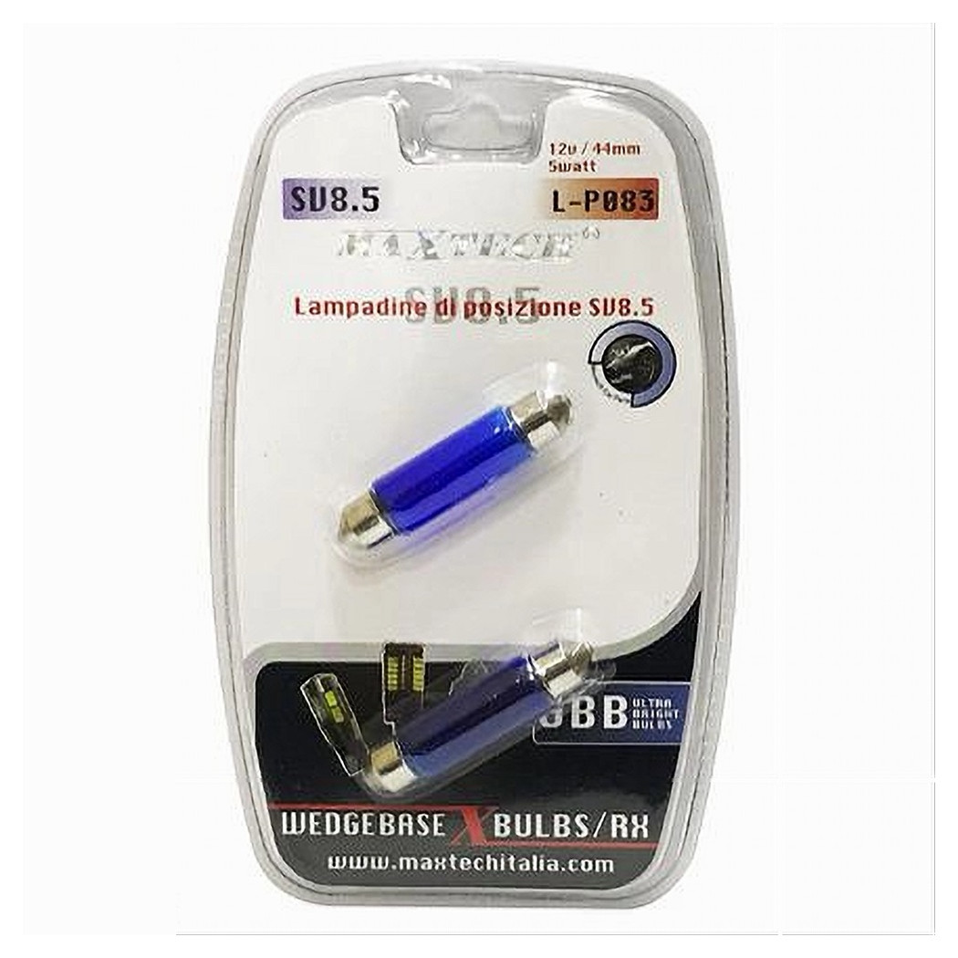 Lampadine Di Posizione Sv8.5 12v 44mm 5w Maxtech L-p083 Lampadine Ultra Luminose