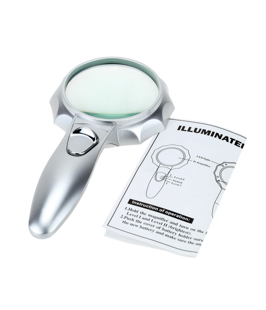 Lente Ingrandimento Con 6 Led Diametro 75 Mm 4x In Vetro Riparazioni