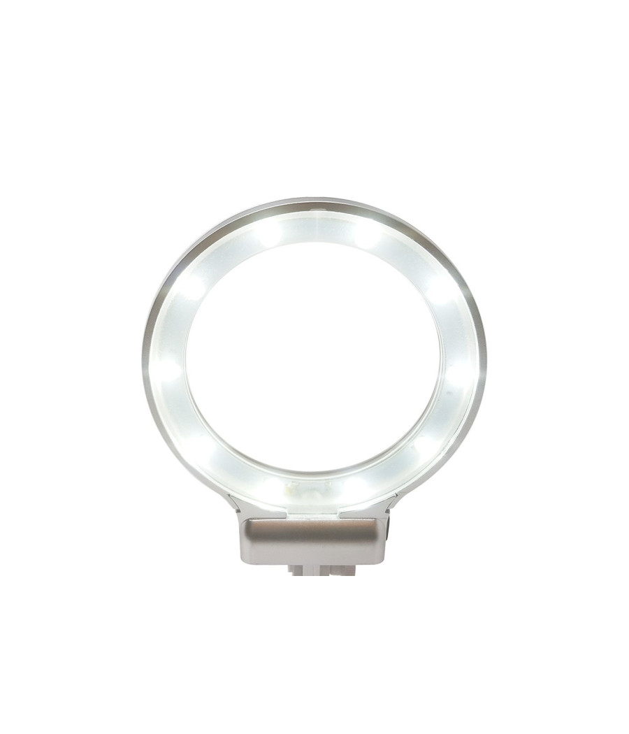 Lente Ingrandimento Pinze Da Tavolo Luce Led Riparazioni Saldature Orientabile - immagine 3