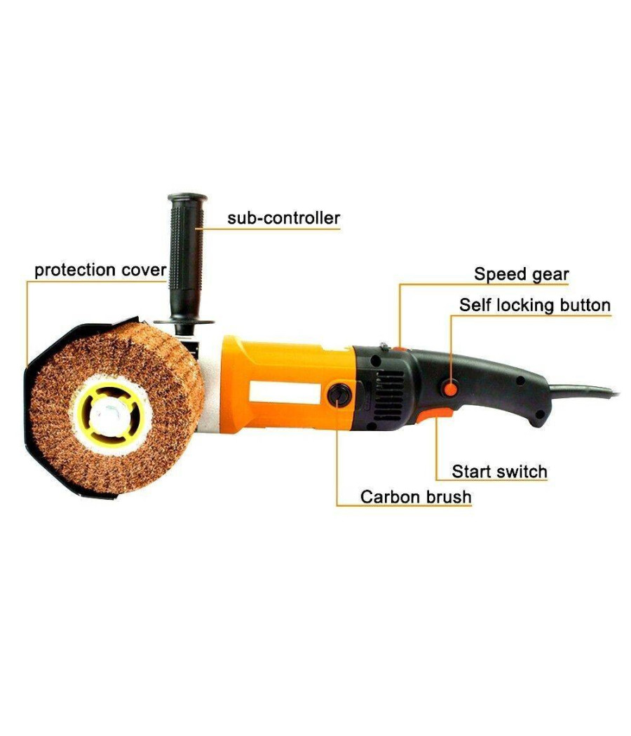 Levigatrice A Rullo Spazzolatura Satinatura Metalli Smerigliatrice 1900w Mod 120 - immagine 2