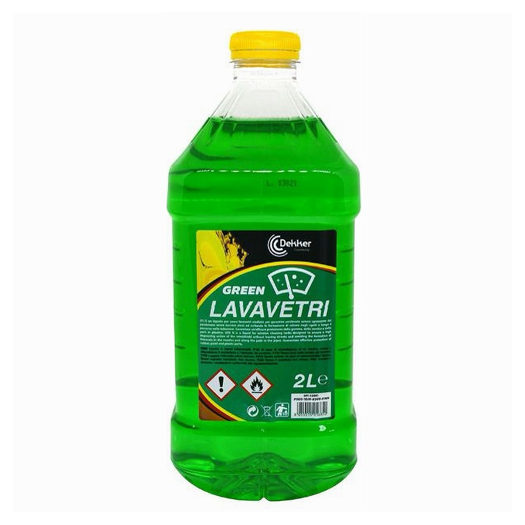 Liquido Lavavetri Green 2lt Detergente Pulizia Vetri Tergicristallo Auto Dek-lavgr