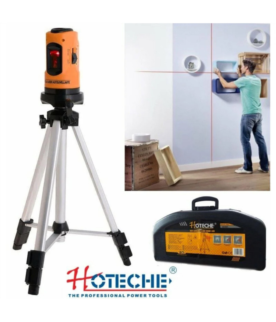 Livella Laser Auto Livellante A 10 Mt Con Treppiede E Valigetta Professionale - immagine 3