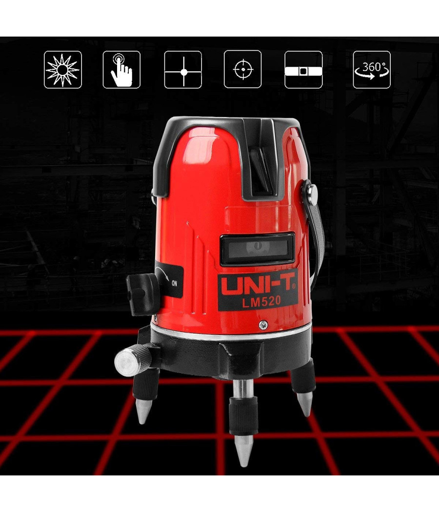 Livella Laser Tracciatore Autolivellante 360º Rotazione Bolla Digitale 2 Linee