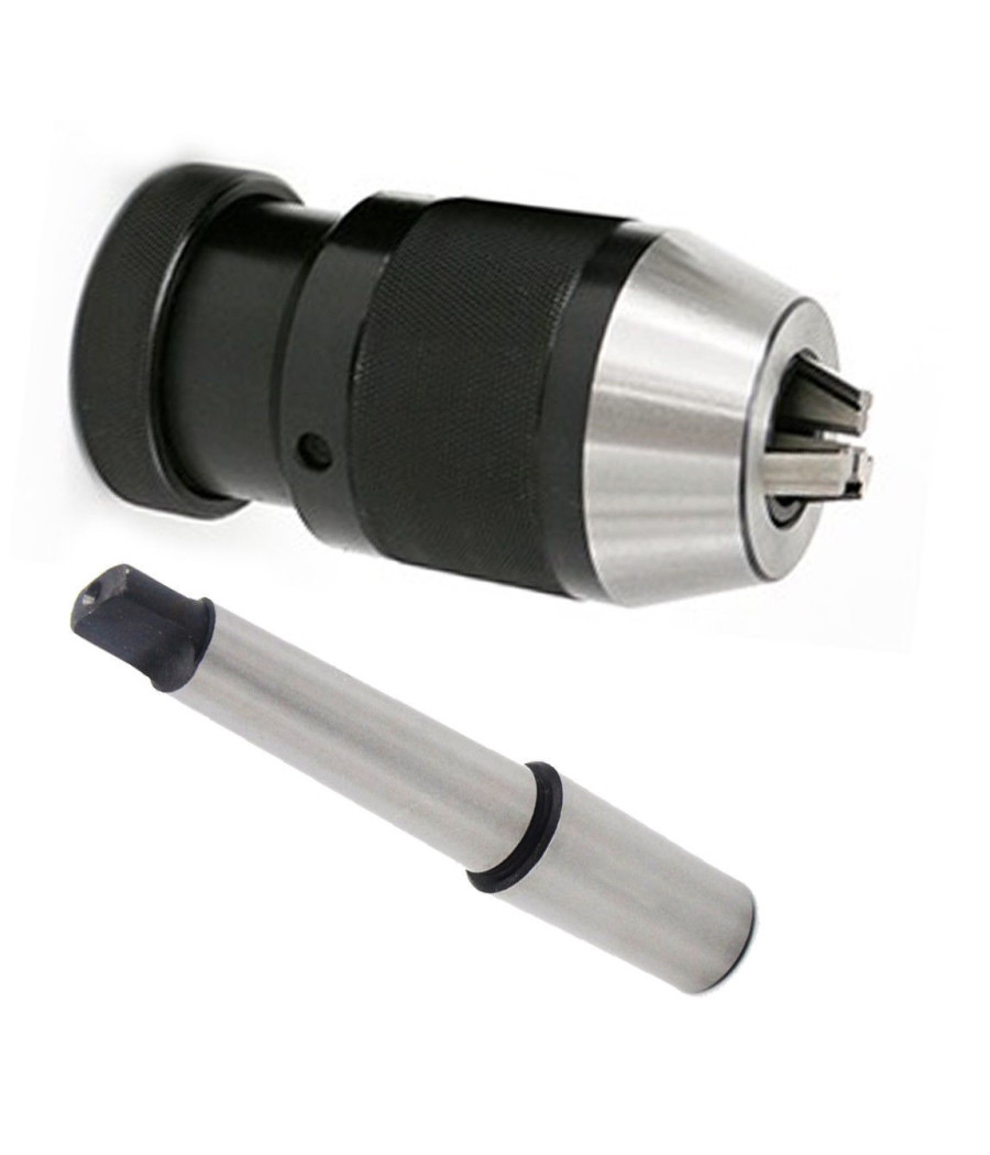 Mandrino Autoserrante Per Tornio Trapano A Colonna 5-20mm Attacco B22 + Mt2