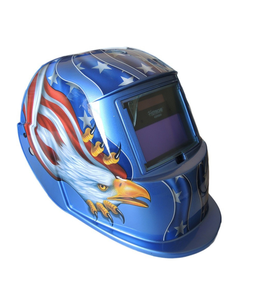 Maschera Per Saldatura Casco Per Fabbro Protezione A Cristalli Liquidi 92x42mm - immagine 3