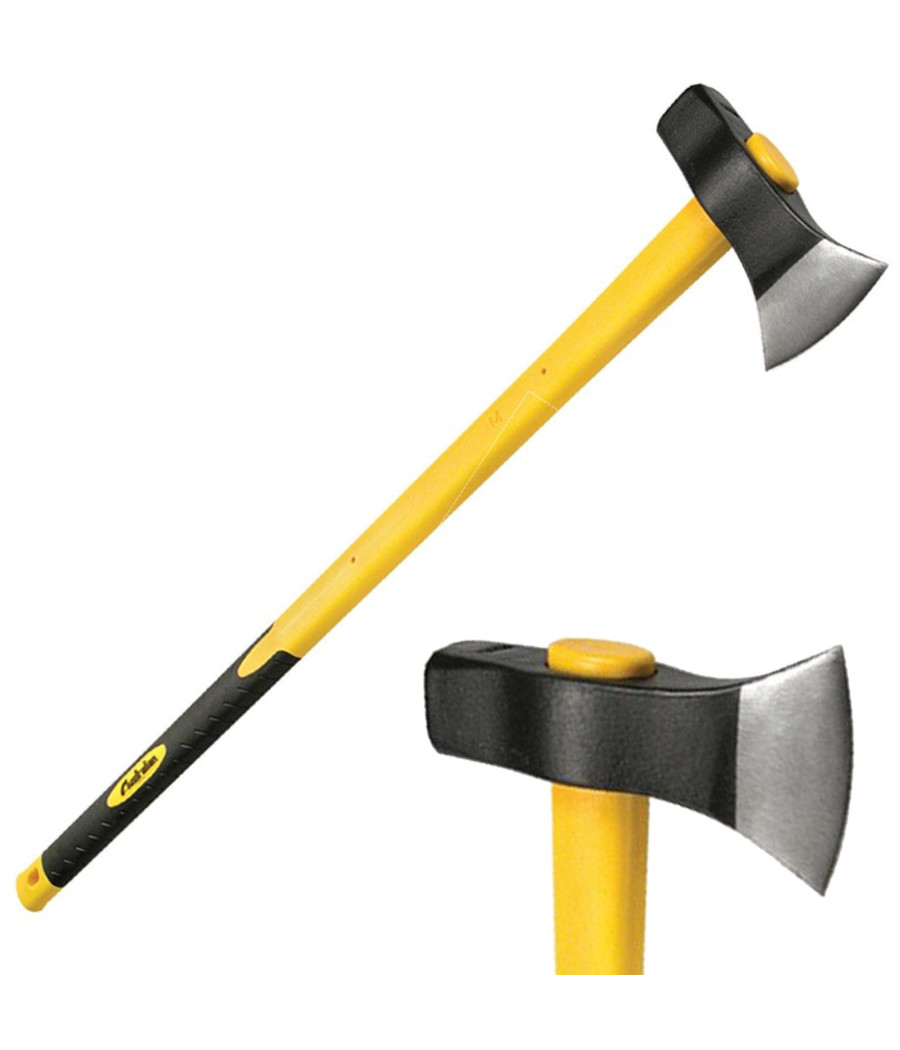 Mazza Scure 3 Kg Merlin Manico In Fibra Accetta Ascia Spaccalegna Mazzascure