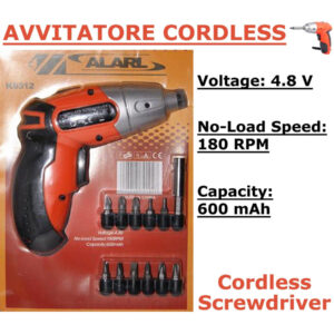 Mini Avvitatore Trapano Cordless 4.8volt 180rpm 11 Punte Ricaricabile 600mah