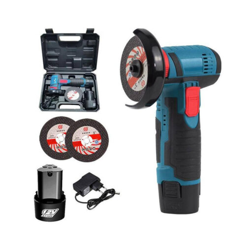 Mini Flex Smerigliatrice A Batteria Litio 12v 1.5ah Disco 76mm Portatile Pratico