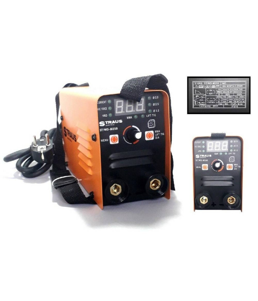Mini Saldatrice Ad Elettrodo Elettrica Inverter Elettrodo 1.6 /3.2mm 350a M350 - immagine 2