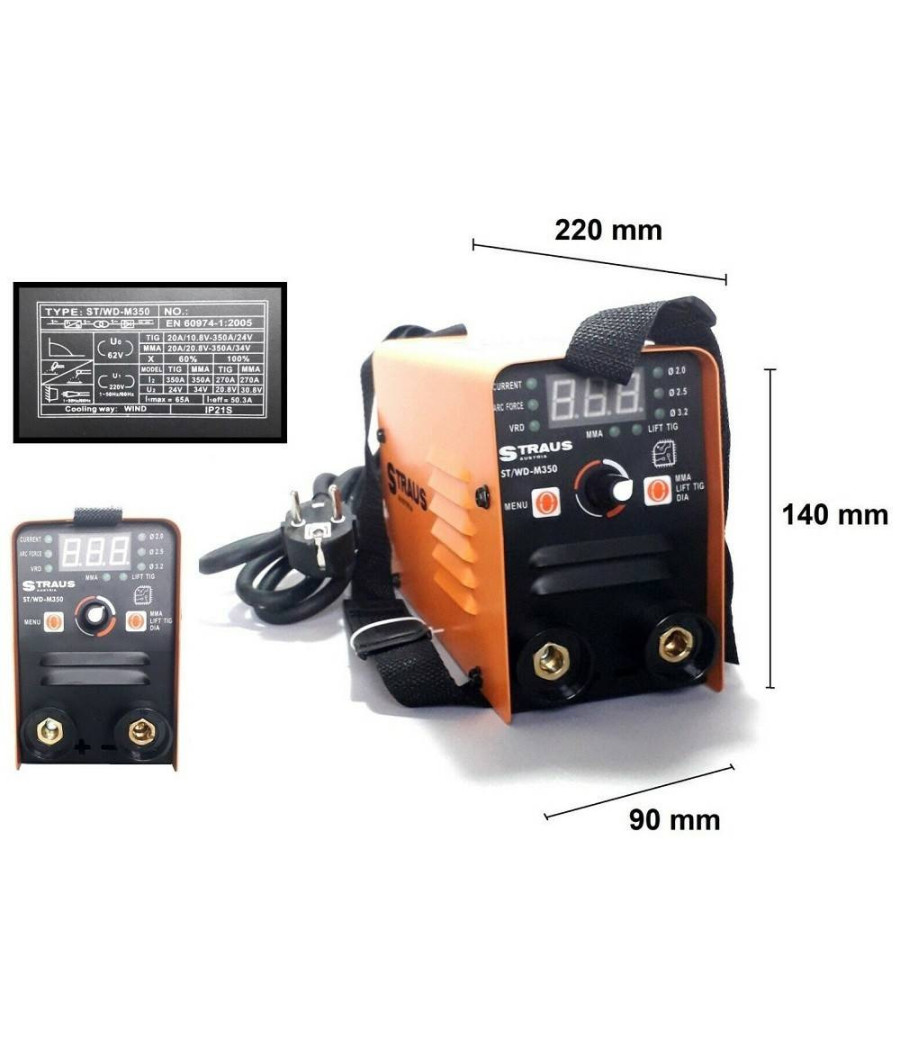 Mini Saldatrice Ad Elettrodo Elettrica Inverter Elettrodo 1.6 /3.2mm 350a M350