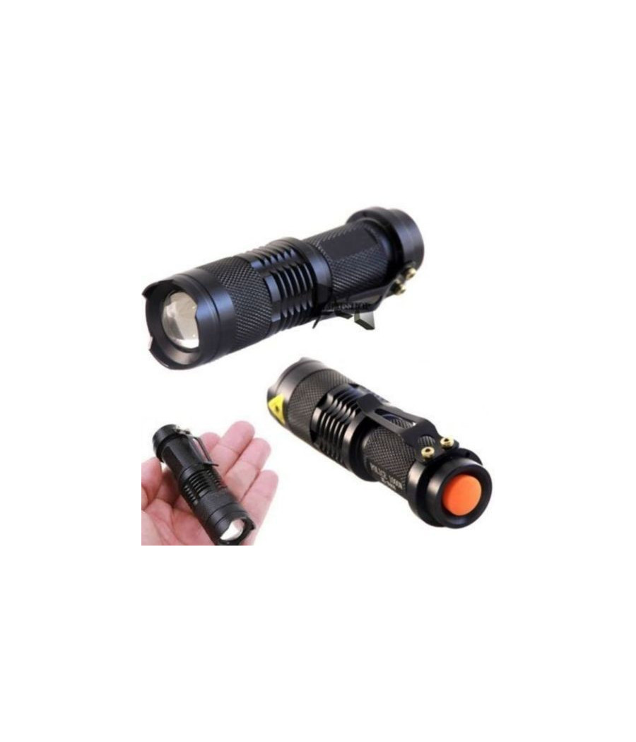Mini Torcia Lampada Impermeabile Led Cree Luce Bianca Ricaricabile Zoom 5000 Lm - immagine 2