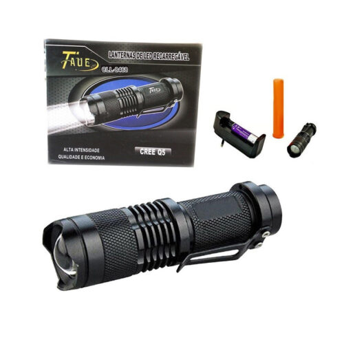 Mini Torcia Lampada Impermeabile Led Cree Luce Bianca Ricaricabile Zoom 5000 Lm