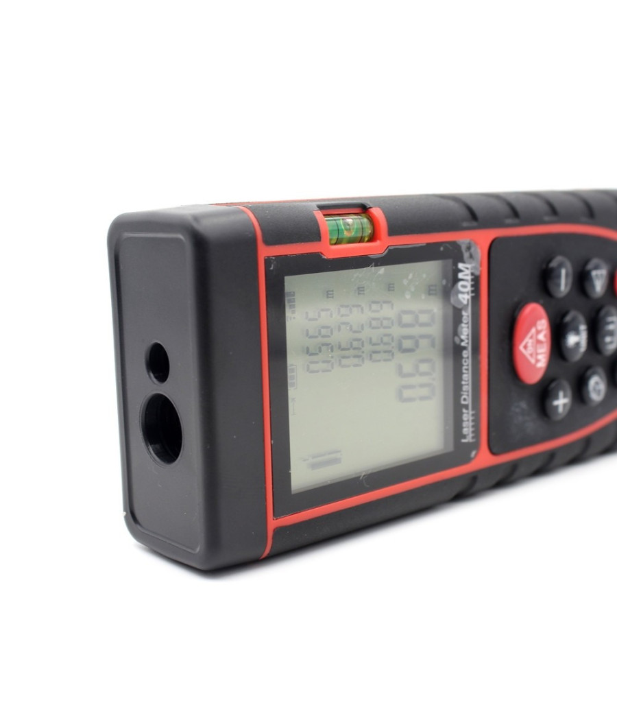 Misuratore Di Distanza Metro Puntatore Laser Ultrasuoni Display Lcd Misura 40 Mt - immagine 3