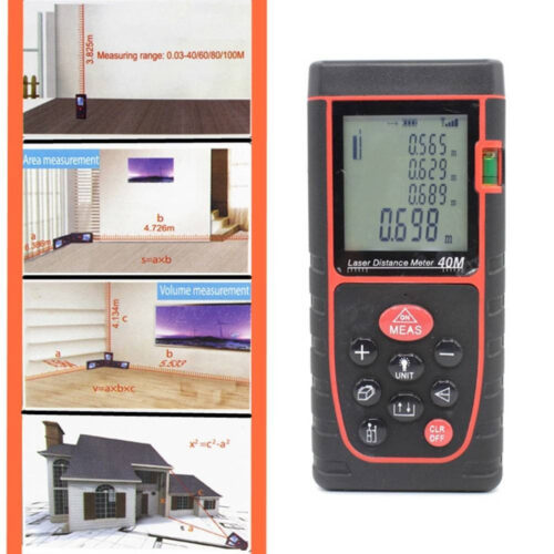 Misuratore Metro Digitale Laser 50mt Distanza Livelli Misura Display Lcd Ut390h
