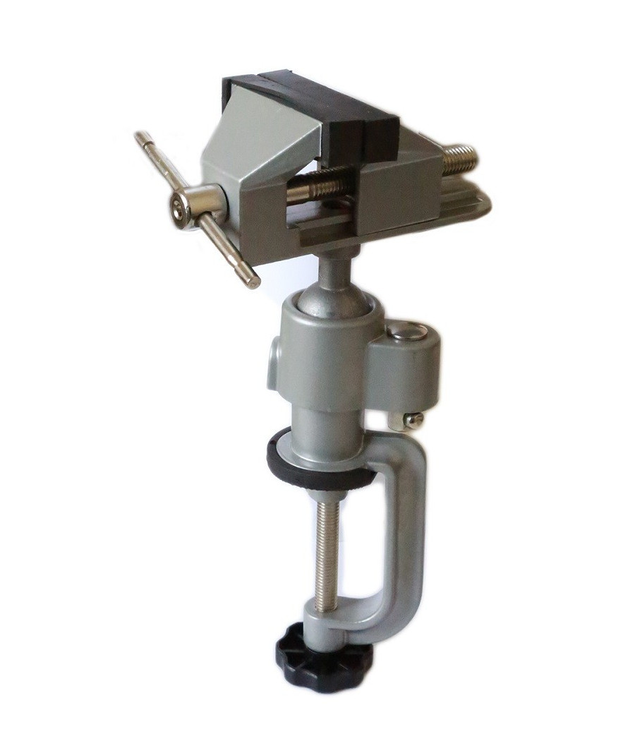 Morsa Da Banco Base Girevole Snodabile Apertura Massima 50mm Fissaggio Morsetto - immagine 2