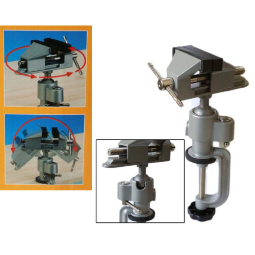 Morsa Da Banco Base Girevole Snodabile Apertura Massima 50mm Fissaggio Morsetto