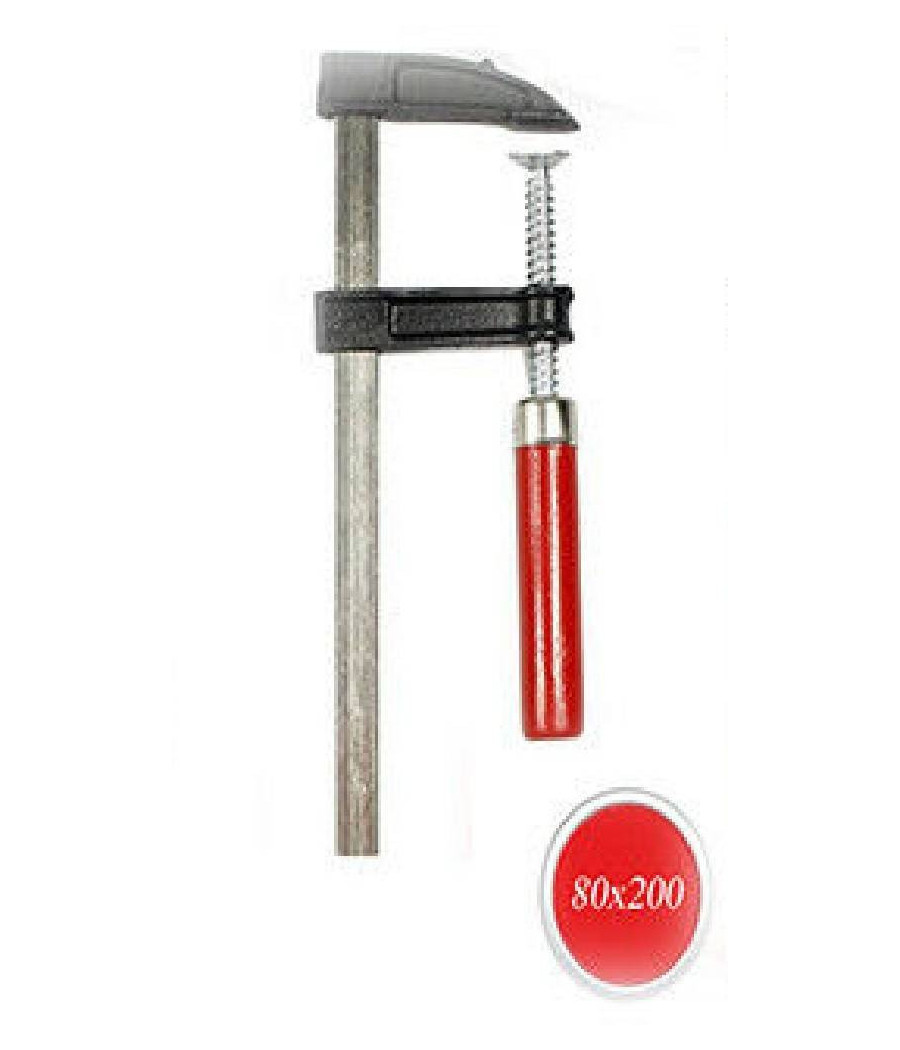 Morsetto A Vite Da Falagname Per Bricolage Morsa Morsetta Di Serraggio 80x200mm - immagine 2