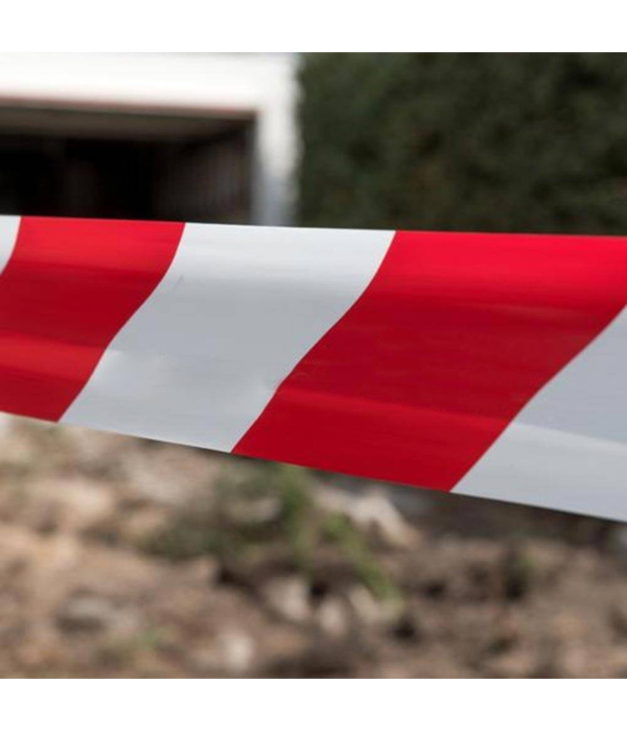 Nastro Segnaletico Di Sicurezza Rotolo Da 50 Mt Segna Percorso Bianco Rosso - immagine 3