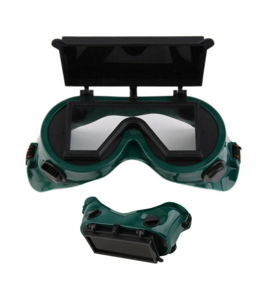 Occhiali Di Protezione Protettivi Per Saldare Saldatura Doppia Lente Fabbro