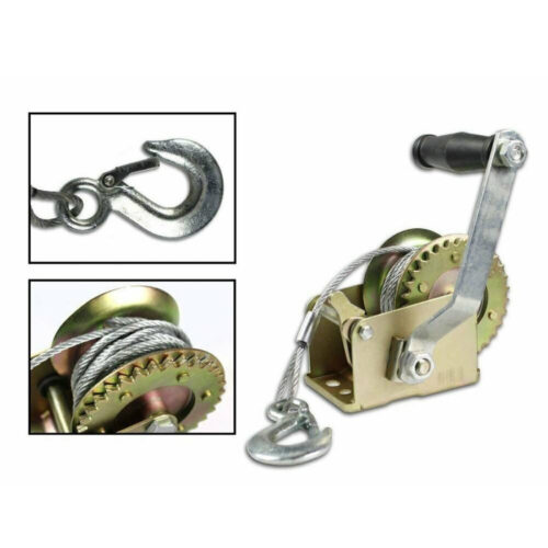 Paranco Manuale 600 Lb Con Cavo In Acciaio 8 Metri Sollevatore Verricello