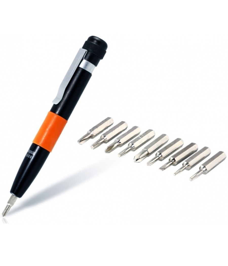 Penna Precisione 10in1 Multifunzione 9 Punte Magnetica Tascabile Cacciaviti Torx