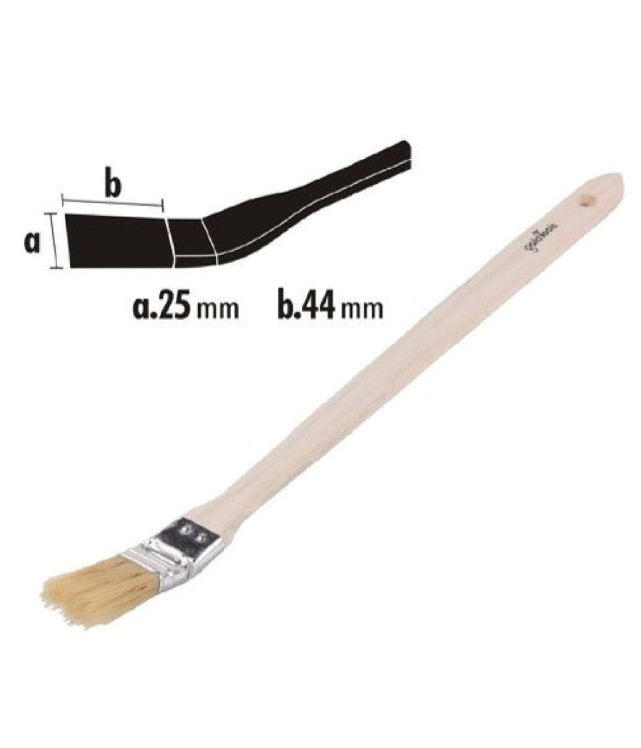 Pennello Angolare Piatta Per Pittura Radiatori Termosifone 25mm Setole 44mm 90301 - immagine 2