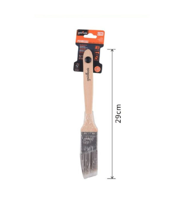Pennello Piatto 29 Cm Obliquo Con Manico In Legno Setole Lunghe Da Pittura 90211