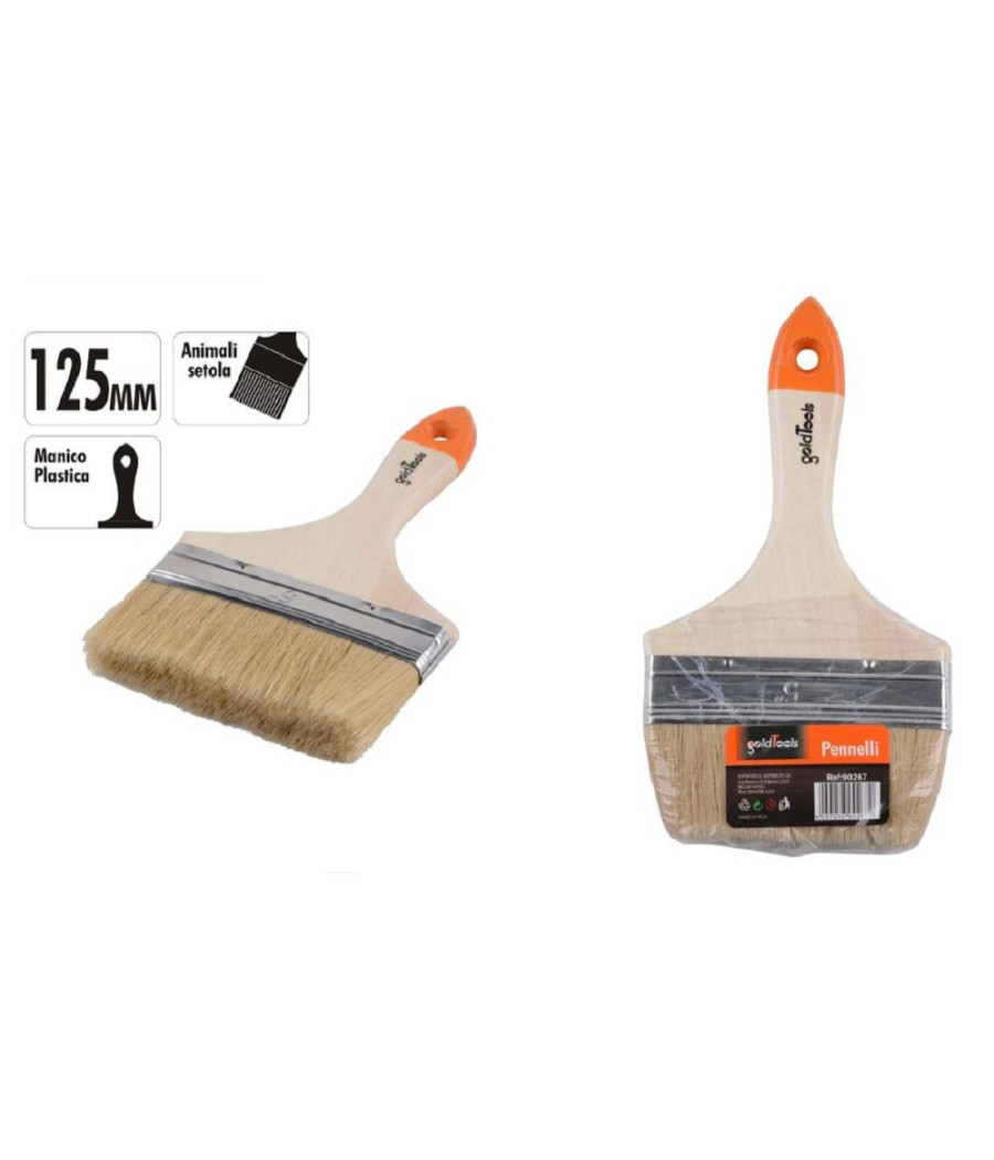 Pennello Piatto Da 5" 125 Mm Pennellessa Per Pittura Verniciare Dipingere 90267
