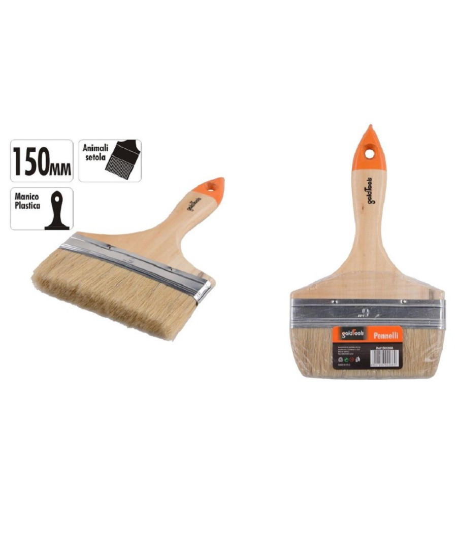 Pennello Piatto Da 6" 150 Mm Pennellessa Per Pittura Verniciare Dipingere 90268