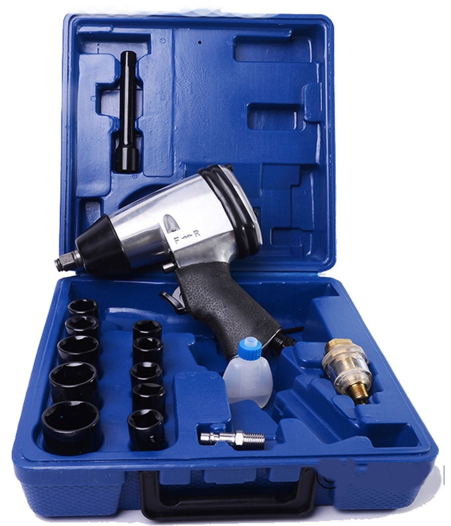 Pistola Avvitatore Pneumatico Pressione Aria Con Valigia E Bussole Crv