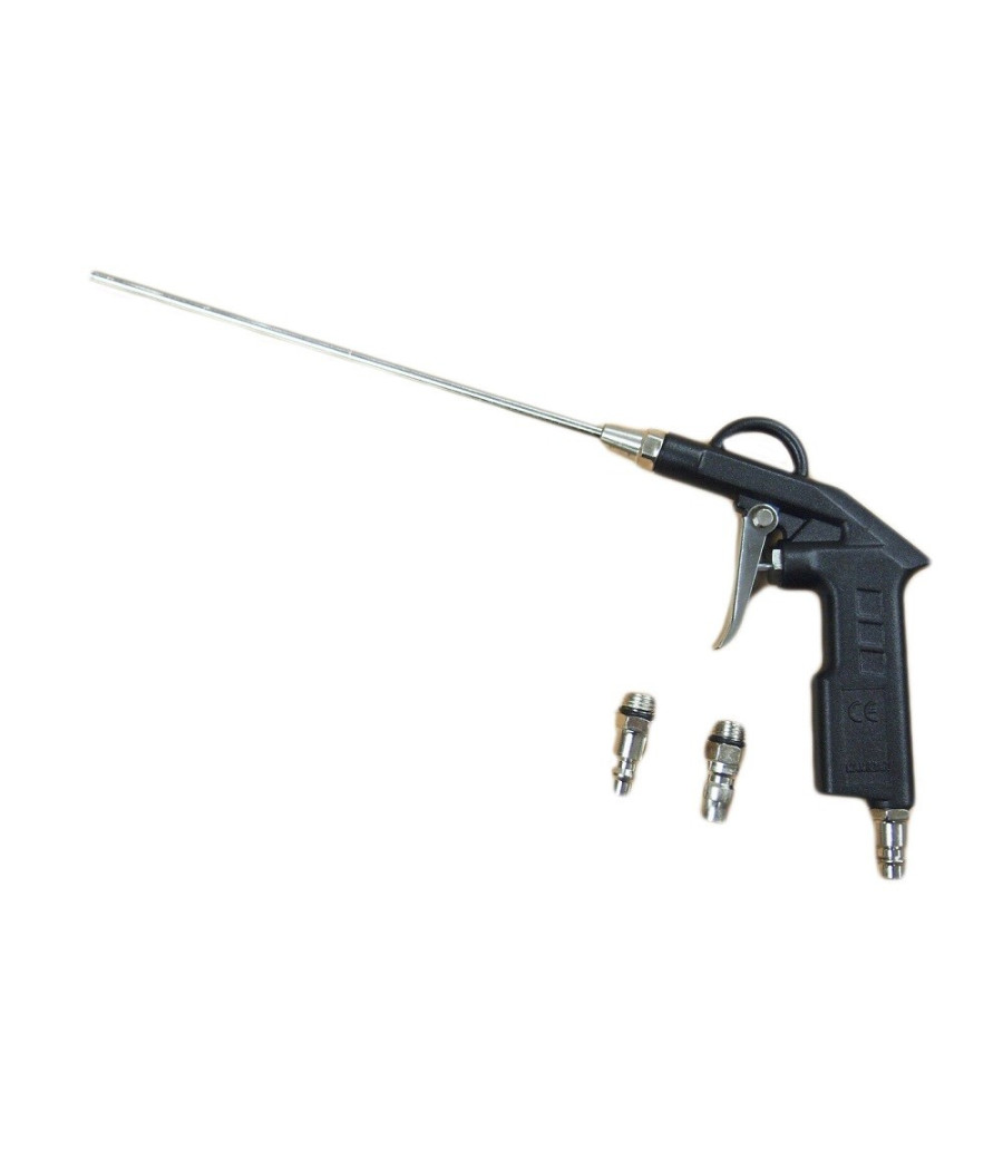 Pistola Per Compressore Soffiaggio Aria Con Accessori Beccuccio Lungo 200mm - immagine 3