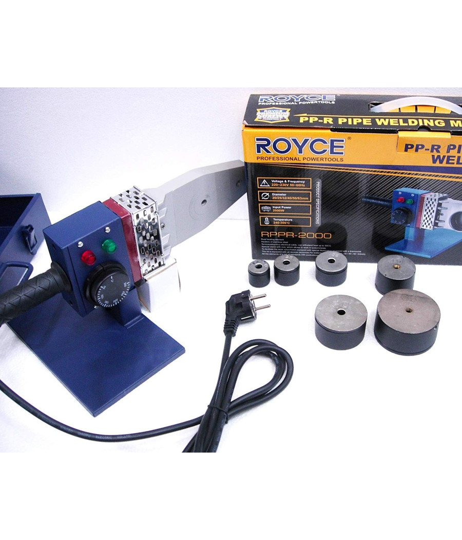 Polifusore Saldatore 1600w 6 Matrici Per Saldatura Tubi Plastica Pvc Pvdf - immagine 3