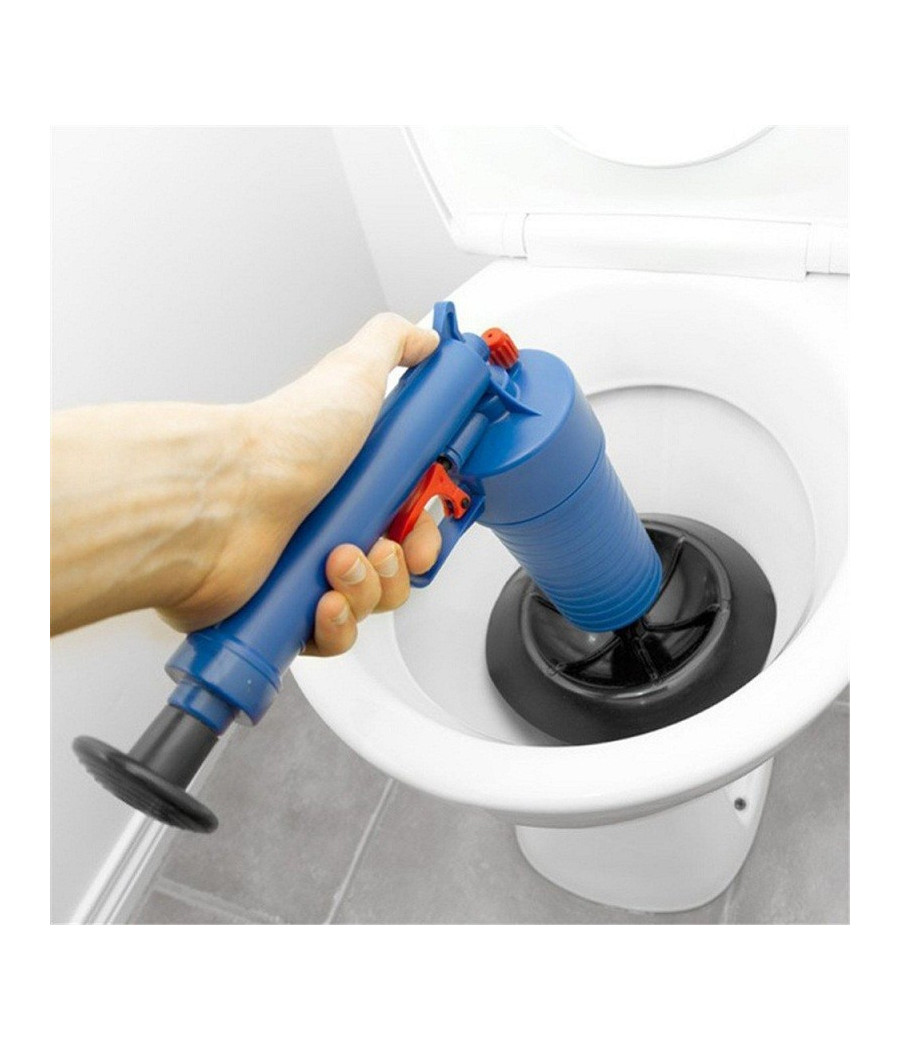 Pompa Ad Aria Alta Pressione Sifone Stura Lavandino Lavello Tubo Di Scarico Wc - immagine 2