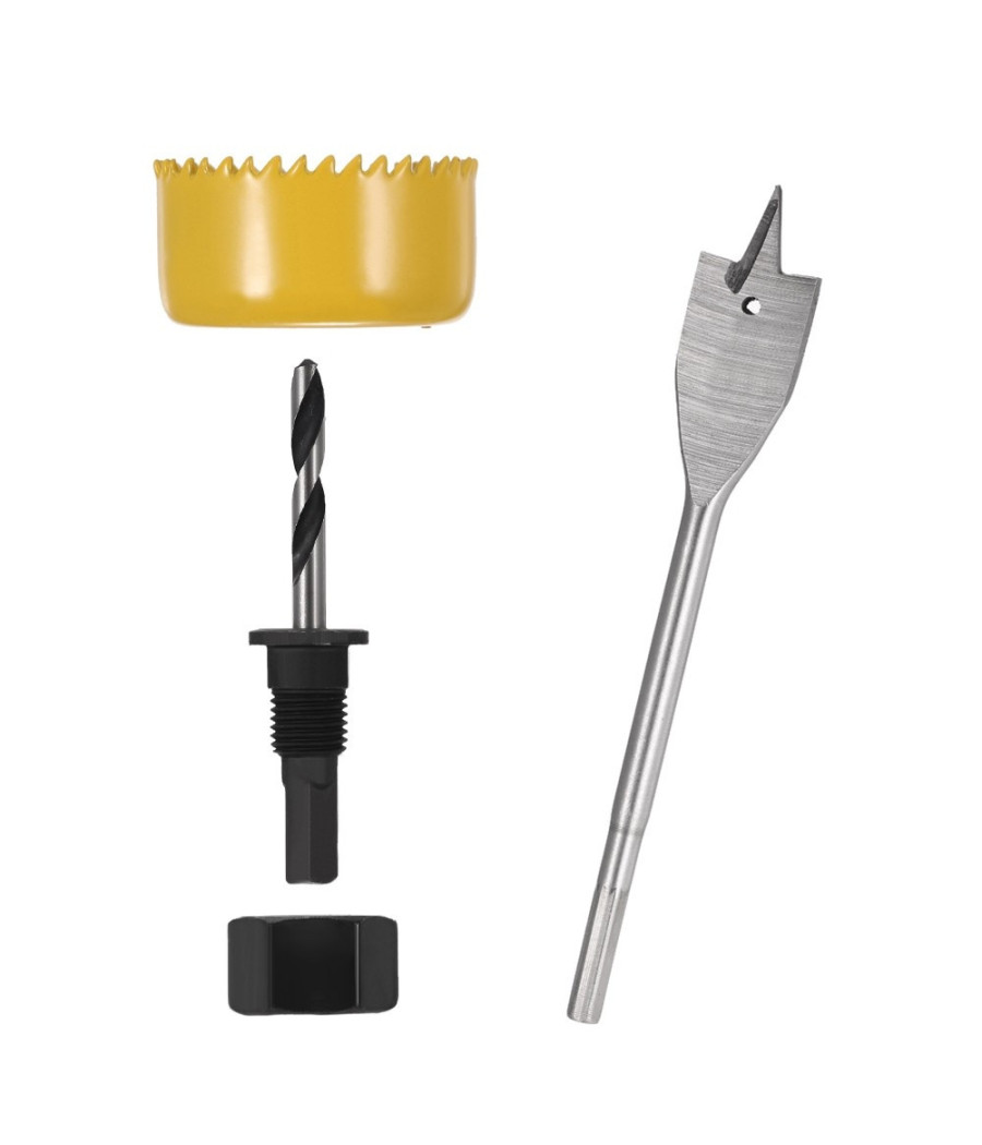 Punta Trapano Per Foro Set 3 Pezzi Frese Fresa A Tazza Circolare Legno Plastica