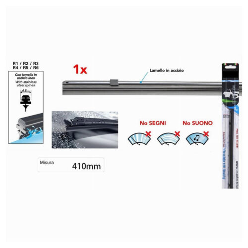 Ricambio Tergicristallo Gomma Spazzola Nero 41cm Alta Qualità Maxtech Ter-rel003
