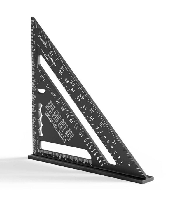 Righello 7 Pollici Triangolo 180 Mm Lega Alluminio Squadra Per Falegname