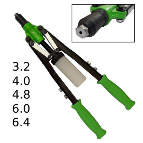 Rivettatrice Manuale 450mm 5 Testine Per Rivetti Da 3.2 4.0 4.8 6.0 6.4 Jm-2001