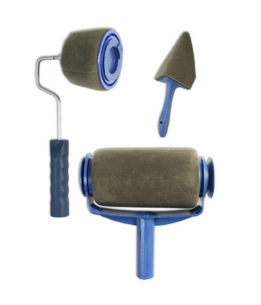 Rullo Pittura Antigoccia Serbatoio 5pz Pennello Triangolare Di Precisione Vassoio