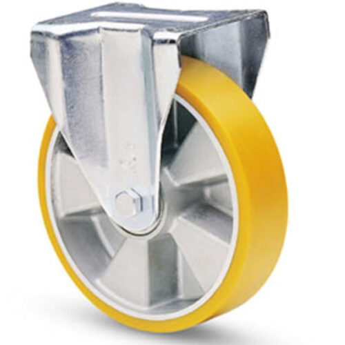 Ruota Fissa Con Rivestimento In Poliuretano Avolan Sh A 91. Nucleo In Alluminio