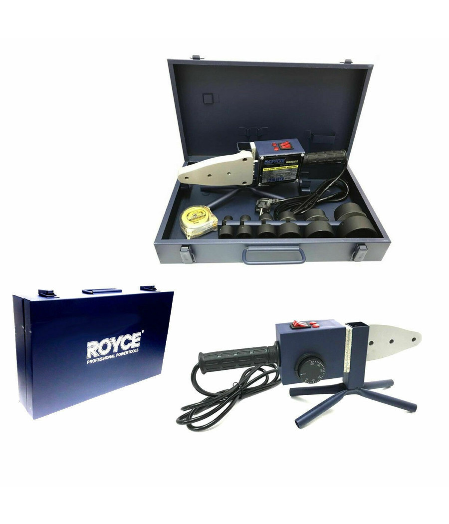 Saldatore Polifusore 800w Per Saldatura Tubi Plastica Pvc Pvdf 6 Matrici