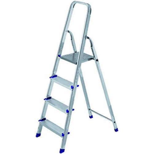 Scala Scaletta Pieghevole 4 Gradini Antiscivolo Scaletto In Alluminio Max 150kg