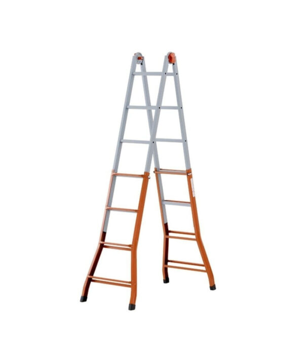 Scala Scaletto Telescopico Super In Acciaio 5,20 Mt Gierre Multiuso 5+4 Gradini - immagine 2