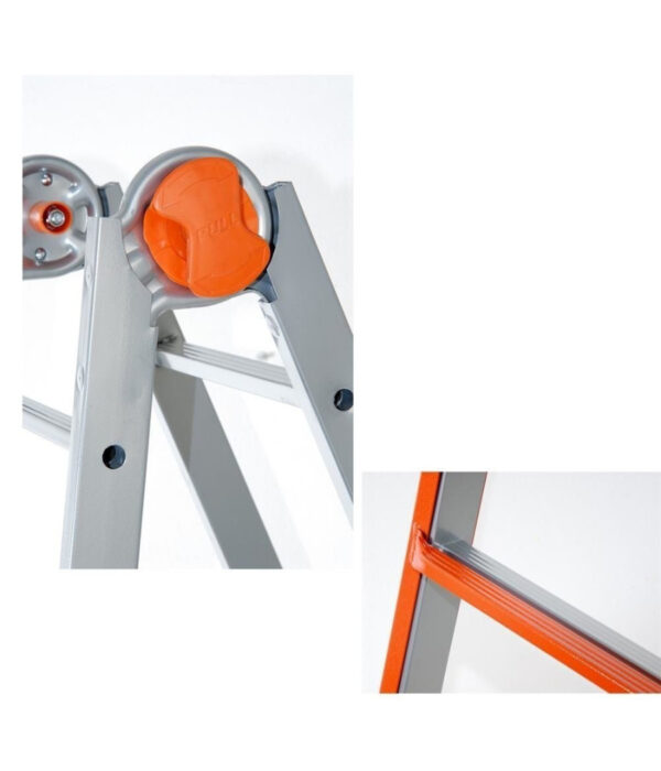Scala Scaletto Telescopico Super In Acciaio 5,20 Mt Gierre Multiuso 5+4 Gradini - immagine 3